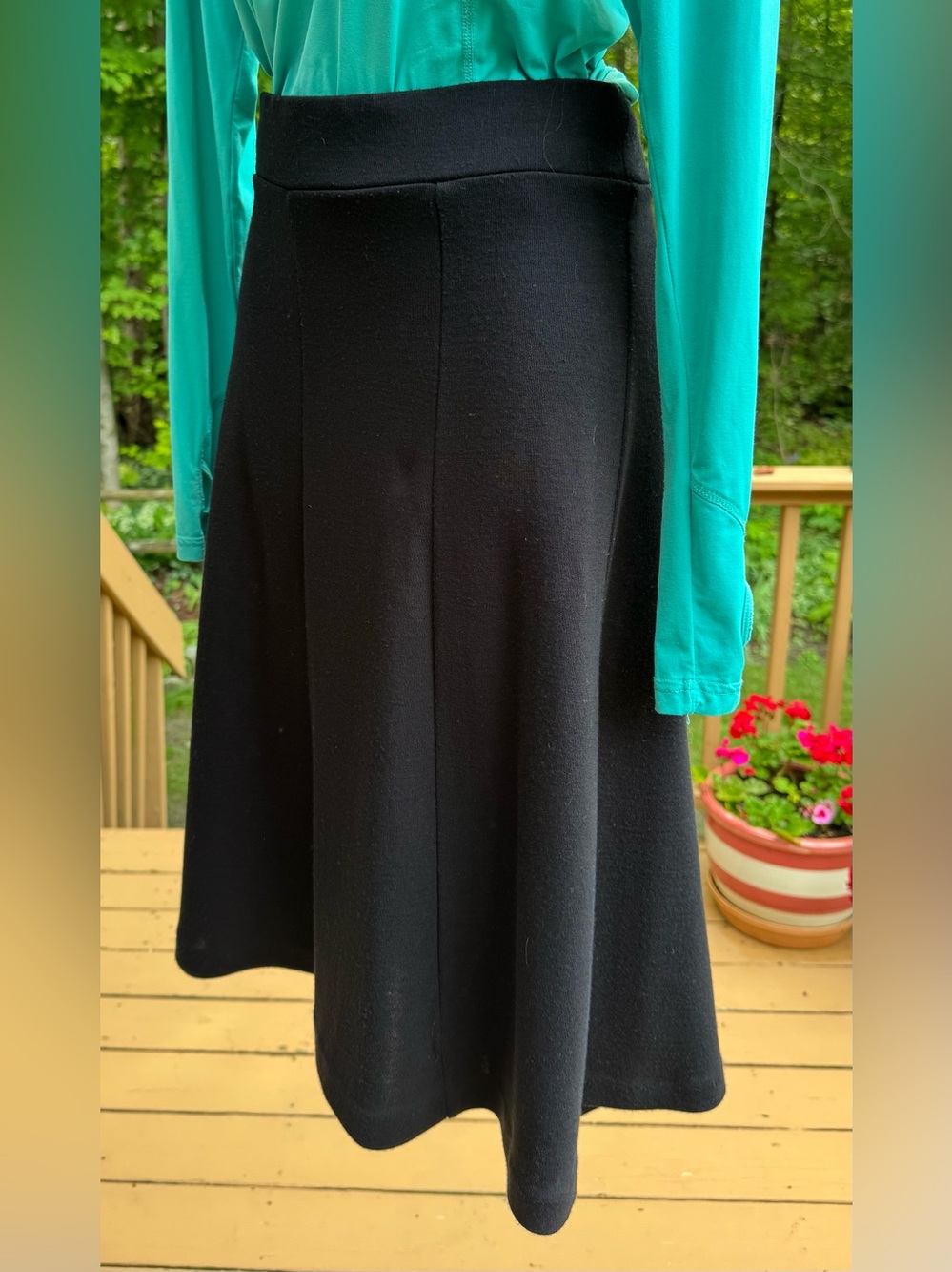 Banana Republic Black A-Line Knit Skirt